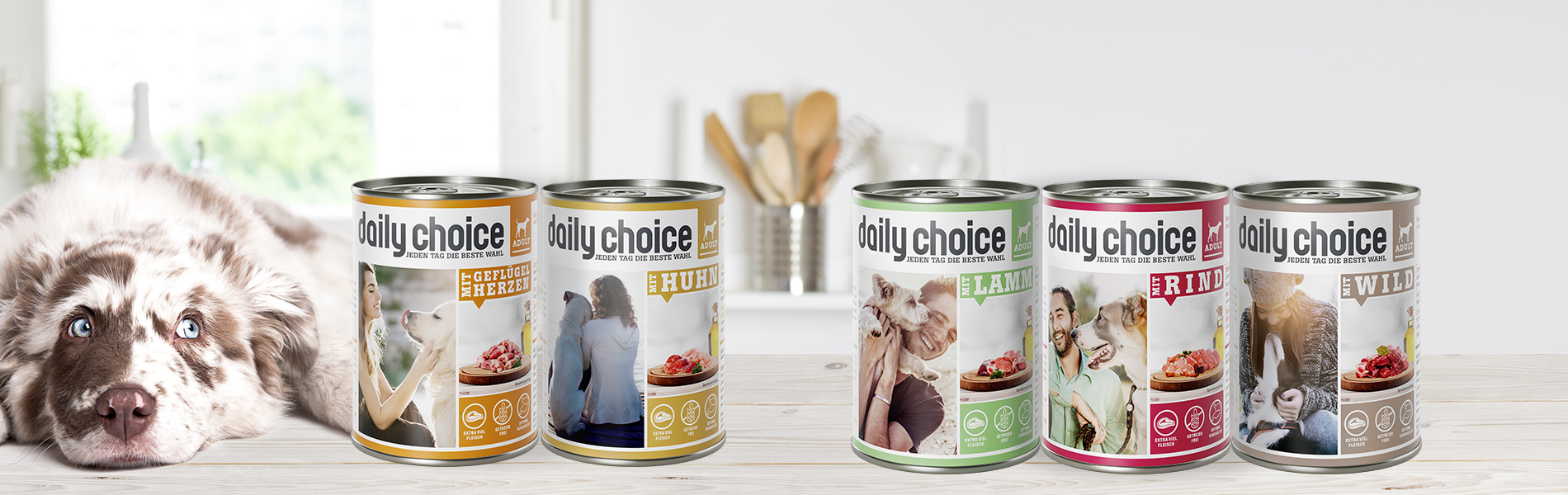 daily choice Hund Nassfutter Fleischmenü Getreidefrei