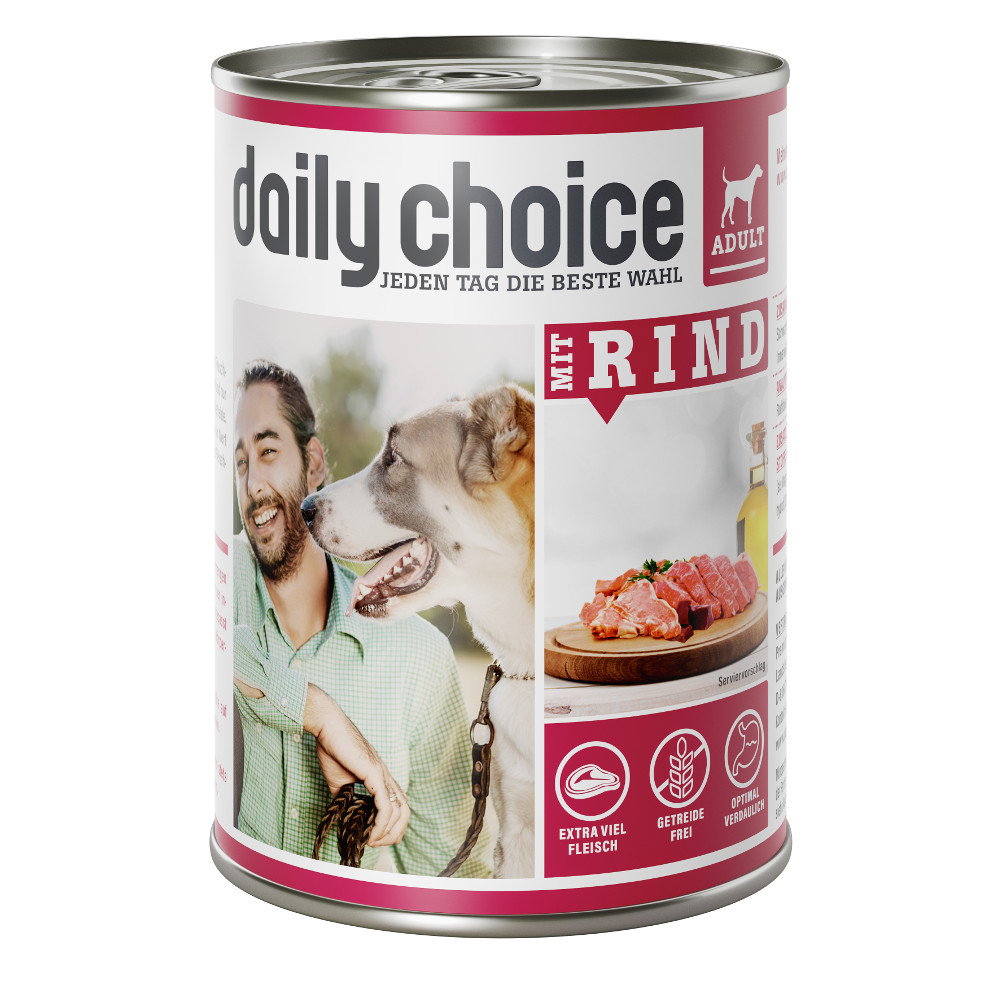 daily choice Hund Nassfutter mit Rind