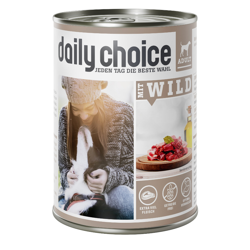 daily choice Hund Nassfutter mit Wild