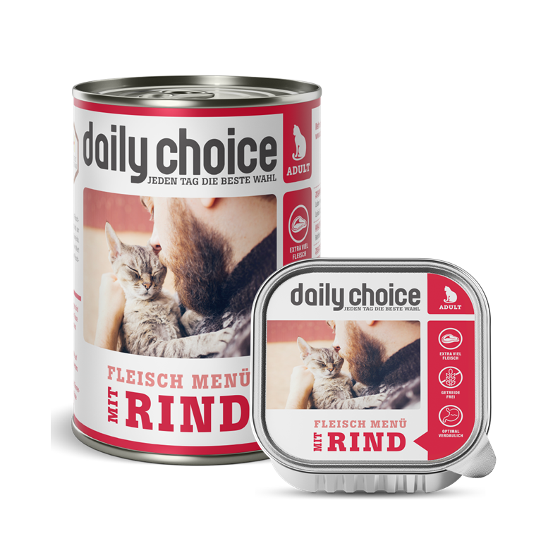 daily-choice Katze Nassfutter mit Rind