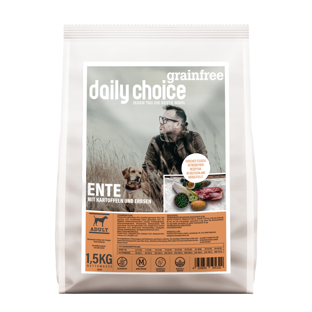 daily choice Trockenfutter Hund grainfree Ente