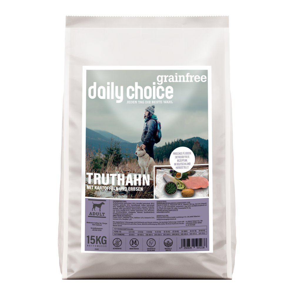 daily choice Trockenfutter Hund grainfree Truthahn